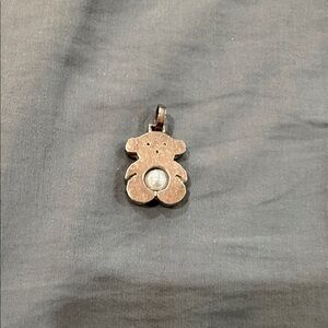 Teddy Bear Pendant Necklace in silver